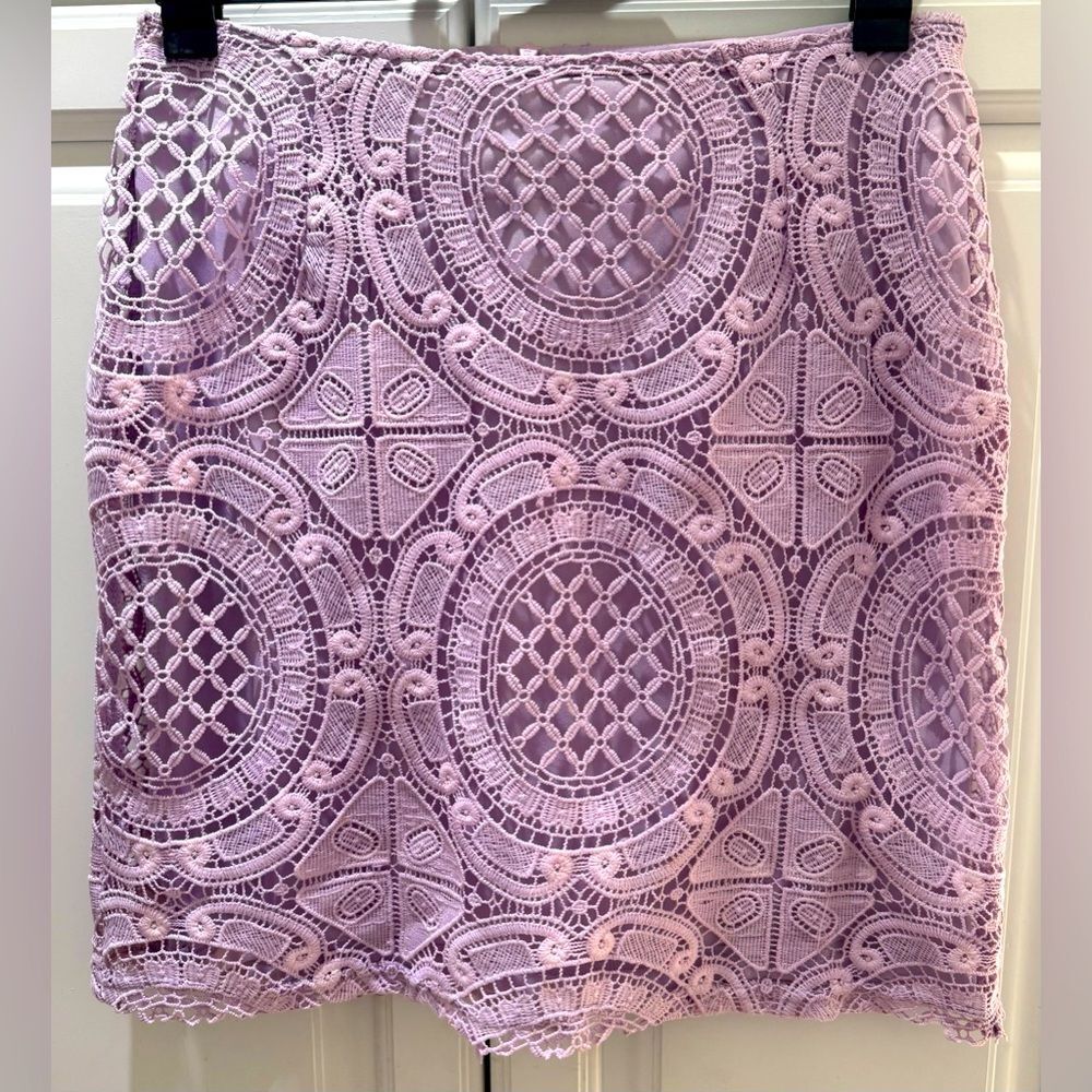 Elegant Purple Lace Skirt S